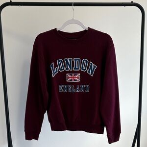 Vintage Burgundy London England Sweater